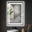 DUMOS 24.1"x36.1" LED Bathroom Mirror, Smart Anti-Fog Bathroom Vanity Mirror with Front Light & Backlit, 3 Color Temperatures, Dimmable, Memory Function