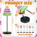 DoubleFill 6 Pcs Colorful Birthday Party Decoration Happy Birthday Table Standing Sign Decor for Centerpieces Celebration Wooden Sign Single-sided Printed Tabletop Decor for Party Favor Supplies