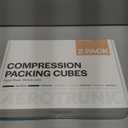 Aerotrunk Compression Packing Cubes for Travel - Luggage Organizer Bags - Double Zipper Packing Cubes for Suitcases (2-Pack, Mocha)