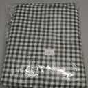 Mindsoft Green Gingham Ruffled Tablecloth 60 x 84 Inches Rectangle Cotton Linen Checkered Table Cloth Buffalo Plaid Farmhouse Vintage Decorative Tablecover for Picnic Kitchen Dining Home Room Party