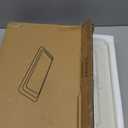 Ceramic Rectangle Serving Platter with Brown Rim: 15.6/14.1/12.6 Inch Large Serving Dishes for Entertaining Party, Turkey, Cheese, Sushi, Snack and Dessert, Microwave Dishwasher Safe