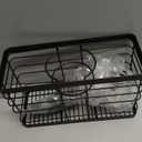 Hair Dryer Holder - Hair Tool Organizer Wall Mount/Adhesive Blow Dryer Holder/Curling iron holder Cabinet Door Bathroom Organizer for Hair Dryer, Curling Wands, Hair Straighteners Black