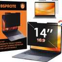 Magnetic Laptop Privacy Screen 14 Inch (Diagonal) 16:9 Display- Removable Anti-Glare Blue Light Filter, Computer Privacy Screen Shield Compatible with 14'' Hp Acer Asus Lenovo Dell Monitor