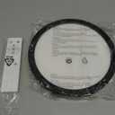 Matane Flush Mount Ceiling Light Fixture with Remote Control, Nightlight 8.7 Inch 18W 3000K-6500K Adjustable, Led Low Profile Ceiling Lights for Bedroom, Living Room,Dining Room, Kitchen, Round Black