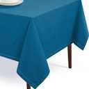 Table Cloth Rectangle 60x84, Kitchen Dining Indoor Outdoor Buffet Table Cover 100% Cotton Tabletop Table Cloth Decoration Parties BBQ Machine Washable, Turquoise Blue
