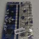 Artoid Mode Buffalo Plaid Snowflakes Blue Christmas Table Runner, Seasonal Winter Kitchen Dining Table Decoration for Home Party Decor 13x72 Inch