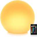 Mr.Go 14-inch LED Ball Light, Cordless Rechargeable Globe Lamp w/Remote, 16 RGB Color Changing Dimmable Mood Lamp, Waterproof Decorative Glow Orb Light for Home Outdoor Garden Patio Pool Party Decor
