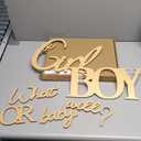 Large Wooden Boy or Girl Signs Stickers Gender Reveal Party Decoration Ideas Decal for Balloon Arch Oh Baby Shower Gender Letters Sign What Will Baby Be Decor for Backdrop Pregnancy Banner Photo Props