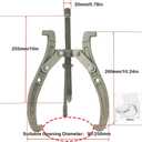 10" Gear Puller,3 Jaw Puller for Pulley Gear Bearing Flywheel Removal,2 Jaw / 3 Jaw Puller with Reversible Jaws, Bearing Puller Suitable for Automotive Repair and Industrial Maintenance (10in)