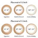 Round Woven Placemats 12 inch Set of 10 - Boho Rattan Placemats Natural Water Hyacinth Placemat, Farmhouse Weave Place Mats, Rustic Braided Wicker Table Mats for Dining Table,Home,Wedding
