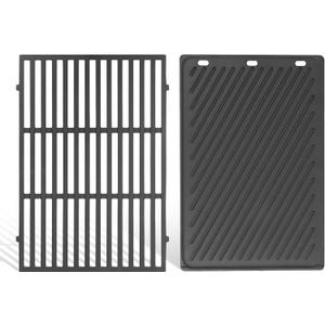 66095 Griddle & Cooking Grates Kits for Weber Genesis II E-315 E-335 E-310 S-335 E-330 E-325 S-310 CE-330 Gas Grills, Heavy Duty Cast Iron Grill Replacement Parts for Weber Genesis ii 300 Series
