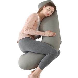 BATTOP Pregnancy Pillows with Cooling Cover,Cooling Maternity Pillow for Sleeping,Support for Belly,HIPS,Legs,Pregnancy Must Haves,Side Sleeper Body Pillow