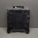 CleverMade Collapsible Wheeled Crate, 35L Capacity, 4 Double Wheels, Foldable with Lid, Black