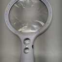 Large Magnifying Glass with Lights,10X 25X 45X 60X Handheld Lighted Magnifier, 5in Page Magnifier LED Lights, Magnifying Glass for Reading Small Prints & Low Vision Seniors with Aging Eyes