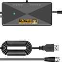 Indoor TV Antenna Amplifier, Digital Antenna Signal Booster, 25dB High Gain Powerful Antennas Booster, Suit for All TV Antennas (Black1)