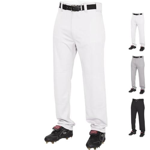 Rawlings | YBP31SR Baseball Pants | Semi-Relaxed Fit | White | For 9/10 years old Medium