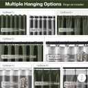 RAIN CITY 2 PCs Olive Green Linen Blackout Curtains 84 Inch Long for Living Room,Pinch Pleated Drape with Hooks Back Tab Boho Decor, Olive Forest Loden Full Black Out Curtains for Bedroom, 50"W x 84"L (Pack of 2), Loden