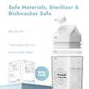Papablic Glass Breastmilk Storage Bottles, Baby Breast Formula Milk Container for Breastfeeding Essential, Reusable Milk Pitcher Shaped Collection for Fridge & Milk Cooler, BPA Free, 17 oz