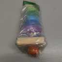 Melissa & Doug Rainbow Stacker Wooden Ring Educational Toy - Wooden Stacking Rings, Stacker Toys for Toddlers Ages 2+