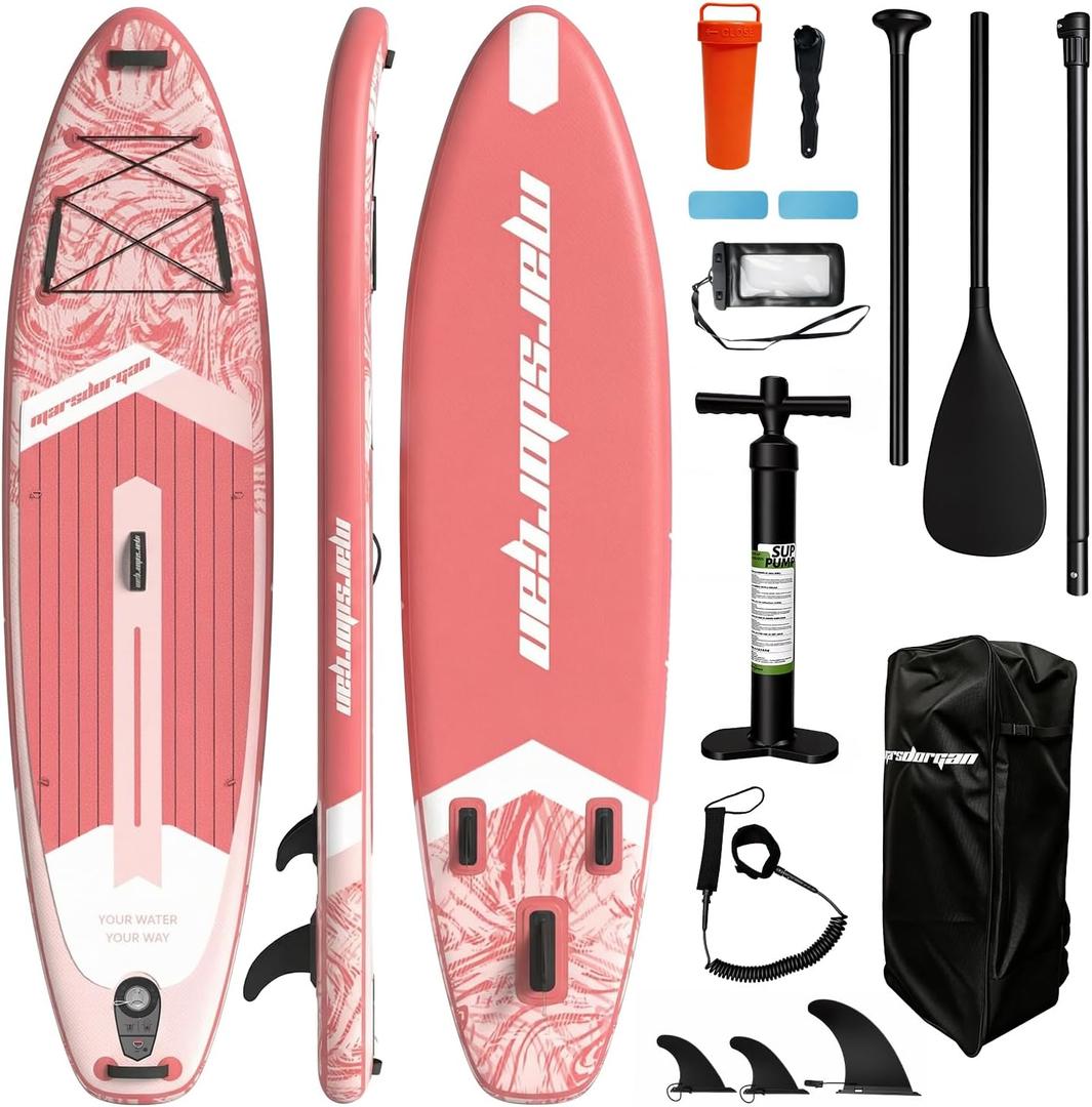 11'x34 Inflatable Paddle Board for Adults Youth, Extra Wide 430LBS Capacity SUP, Stable 2-3 Person Family for Lake Ocean Fishing Surfing Yoga, Includes Accessories