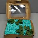 30Pcs Rose Artificial Flowers, Teal Foam Roses with Stems, Real Looking Fake Flower for DIY Wedding Bridal Bouquets, Bridal Shower, Arrangements Party Table Centerpieces Decor