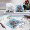 18 Pcs Church Gift Bags Jesus Is Our Rock Color Your Own with Handles Reusable Exchange Gift Tote Rocky Beach Religious Treat DIY Easter Canvas Bag Christian Craft Party Favor for Sunday School
