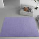 DweIke 4x6 Lavender Purple Rugs for Bedroom Living Room, Soft Fluffy Washable Low Pile Solid Color Rug, Non-Slip Throw Carpets for Kids Boys Girls Dorms Nursery Classroom Home Decor