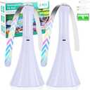 Fly Fans for Tables Rechargeable, Fly Repellent Fans to Keep Flies Away by Soft Blades, Food Fans for Camping, Picnic, Fishing, Fly Repellent Outdoor Patio,2PCS, White