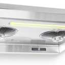 Pacific Range Hood, 900 CFM, 30 Inches, Stainless Steel, Auto Heat Cleaning, 3-way ducting options, PW2300HAS