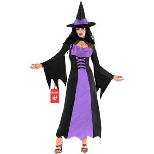 Morph Witch Costume Women, Wicked Costumes For Women, Halloween Costumes For Womens Adult (X-Large, Purple)