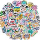 40Pcs Random Positive Affirmations Patches, Inspirational Phrases Iron on Patches for Clothes, Hats, Jeans, Backpacks, Etc