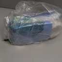 Kolldenn 50 Pcs Blue Wildflower Gift Bags with Handles Paper Floral Goodie Welcome Bag for Wedding Guest Baby Shower Bridal Birthday Party Favor, 5.91 x 3.15 x 8.27 Inches