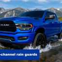 Extra Durable in-Channel Rain Guards Window Visors for Truck Ram 2500 3500 Crew Cab 2019-2026 Window Deflectors Vent Sun Shades Dark Smoke 4 Pieces