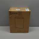 KSSKSS 1.8 Gallons Small Stainless Steel Trash Can with Press Type Lid, Slim Bathroom Garbage Bin, Removable Liner Bucket, Dog Proof Narrow Wastebasket with Pop-Up Lid for Bedroom, Toilet (Gray)