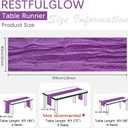 6 Pack Purple Cheesecloth Table Runner 10FT Cheese Cloth Boho Gauze Fabric Table Runner 35 x 120 Inch Rustic Sheer for Spring Holiday Wedding Baby Shower Party Decoration(Purple), 6 Pcs - 10 Ft