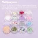 5 Gram Sample Containers With Lids, 200 Count 5ML Jars, Empty Cosmetic Jars for Glitter, Lotion, Cream, Beads - With Labels, Mini Spatulas