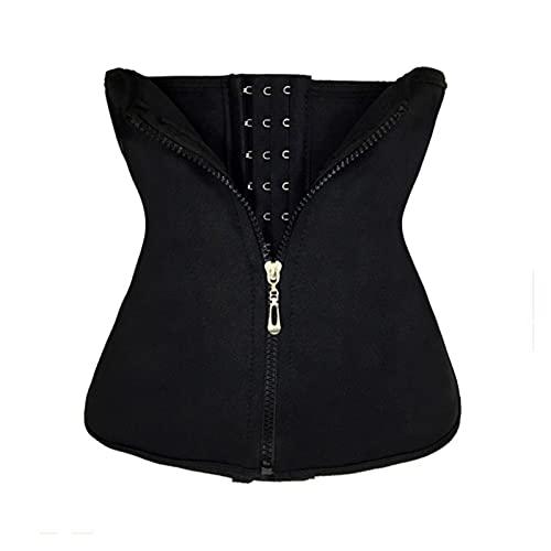 JBIVWW Neoprene Sauna Belt Corset Waist Trainer Double Pressing Cincher Underbust Corset Body Shaper Shapewear Corset Slimming Belt (Color : Black, Size : M)