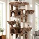 Globlazer 82in Leopard Extra Large Cat Tree for Indoor Large Cats, S82