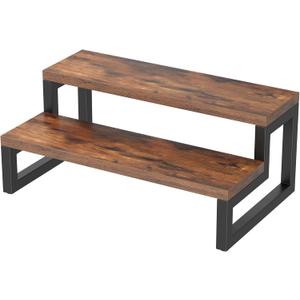 Waissdea Spice Rack, Spice Rack Organizer for Countertop, Tiered Display Stand-Tiered Shelf Organizer for Pantry, Cupboard, Countertop, Enhances Kitchen Storage and Organization Vintage Color (13.4IN)