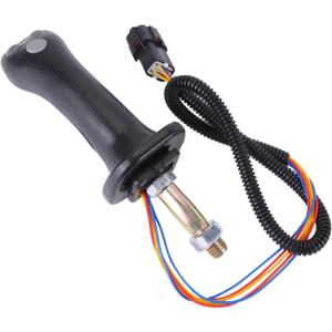 Excavator Joystick Handle 218-6118 CA2186118 Fit for Caterpillar Skid Steer Loader 216B 216 216B Serie 216B3 226 226B 226B3 2.0L 2.4L Aluminum Alloy 2 Button Handle Excavator Joystick Kit