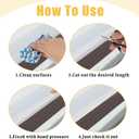 26Feet Strong Adhesive Weather Stripping Seal, Closed Cell Foam Insulation Strip, Foam Tape for Door Window, Soundproofing High Density Door Seal, Air Conditioning Seal Strip, White