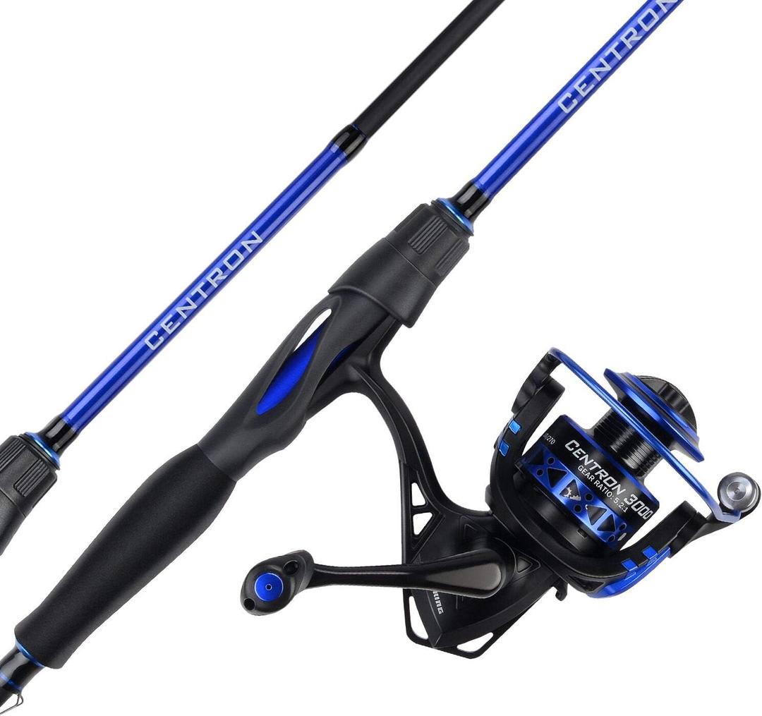 KastKing Centron Fishing Rod and Reel Combo, Spinning & Baitcasting Combos, IM6 Graphite 2Pc Blanks, Stainless Steel Guides with Ceramic Rings, Contoured EVA Handles & Fighting Butt, Size: 7' M, 3000 Reel
