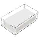 Fengzhe Acrylic Guest Towel Napkin Holder, Clear Bathroom Paper Hand Towels Storage Tray, Disposable Paper Towel Holder for Bathroom, Kitchen, Parties, Weddings, and Various Events .8.5''x4.9''x2.4''