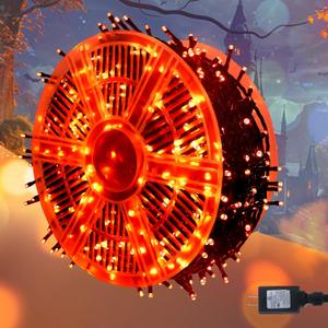 Kwaiffeo Super Long Halloween Lights: 1000LED 328FT 8 Modes Orange String Lights Outdoor Indoor for Halloween Decorations Fall Decor Outside Party Yard Tree, UL Plug