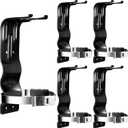 Therwen 5 Pack Fire Extinguisher Bracket 5 lb Wall Mount Stainless Steel Extinguisher Holder for Home Truck Vehicle (Black)