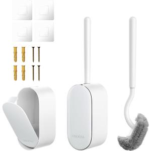 Bathroom Toilet Brush, OSCIOSS Toilet Cleaner Brush [2 Pack] with Ergonomic Design, Compact Size, Durable Bristles, Wall Mounted RV Toilet Brush for Bathroom Cleaning