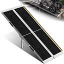 VNN 5ft Wheelchair Ramp with 4 Support Legs, Seamless Portable Aluminum Ramps for Wheelchairs for Home Steps & Stairs, Heavy Duty Non-Slip Mobility Scooter Threshold Ramp, 800lbs Capacity
