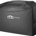 Leteuke Grill Cover for Outdoor Grill, Heavy Duty Waterproof 52inch BBQ Cover with Adjustable Straps, UV & Fade Resistant Barbecue Gas Grill Cover, Black