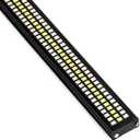 Triple Tailgate Light Bar 48 inch Waterproof Plug-and-Play Aluminum Frame No Drill Install Amber Turn Signal, Red Brake/Running, White Reverse Lights for Pickup Truck (48" Yellow Turn)