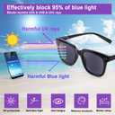 6 Pack Fashion Reading Glasses for Women Men Blue Light Blocking Oversized Square Readers with Spring Hinge